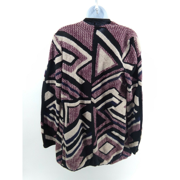 Lucky Brand Cardigan Open Front Sweater Wrap Boho Burgandy SM Last Man Standing - Picture 6 of 11